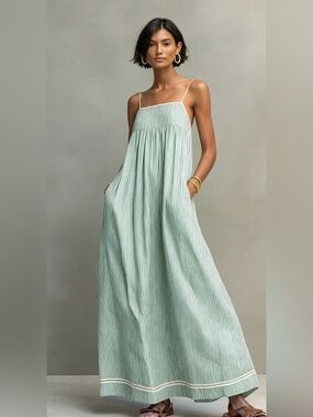 Modesees Minimalist Striped Maxi Dress Size Small